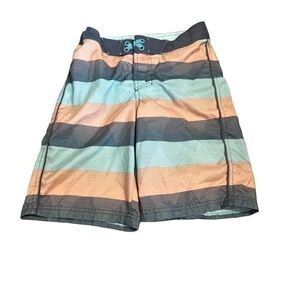 Kid's Art Class Striped Board Shorts Swimsuit